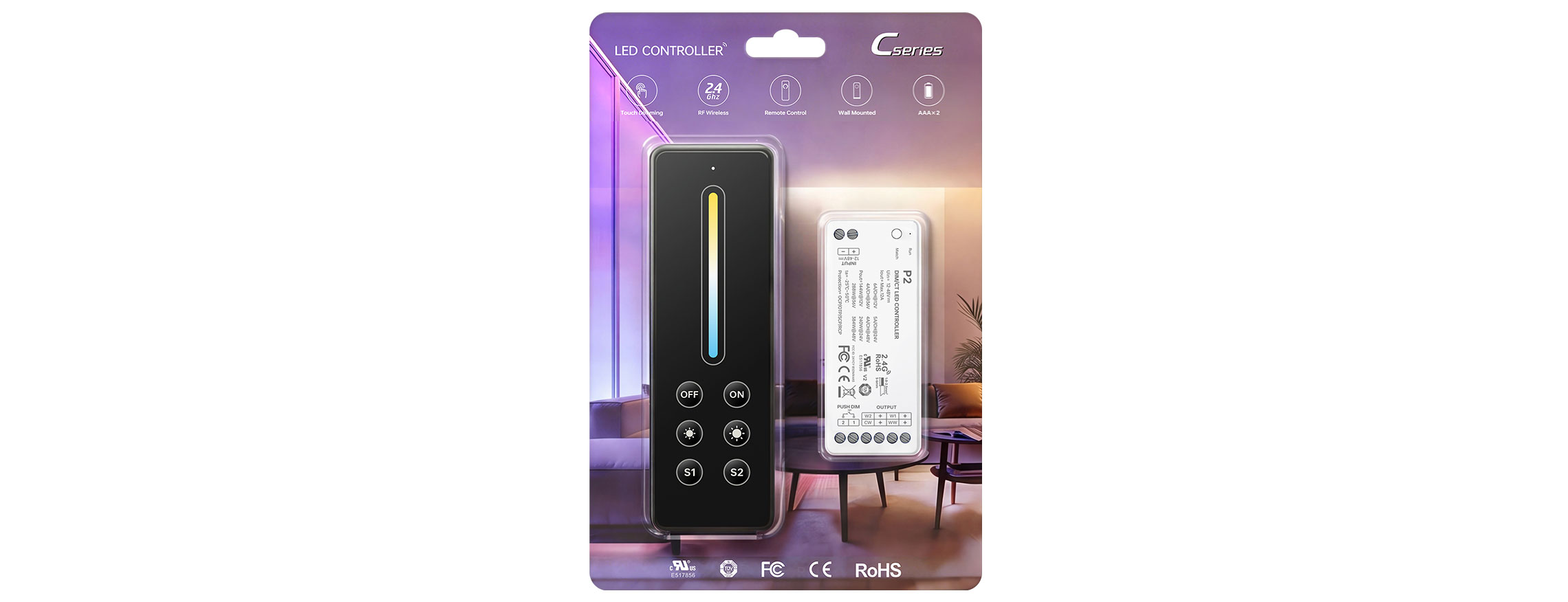 C Series CT LED Color Controller Kit C2+P2(Single-zone)