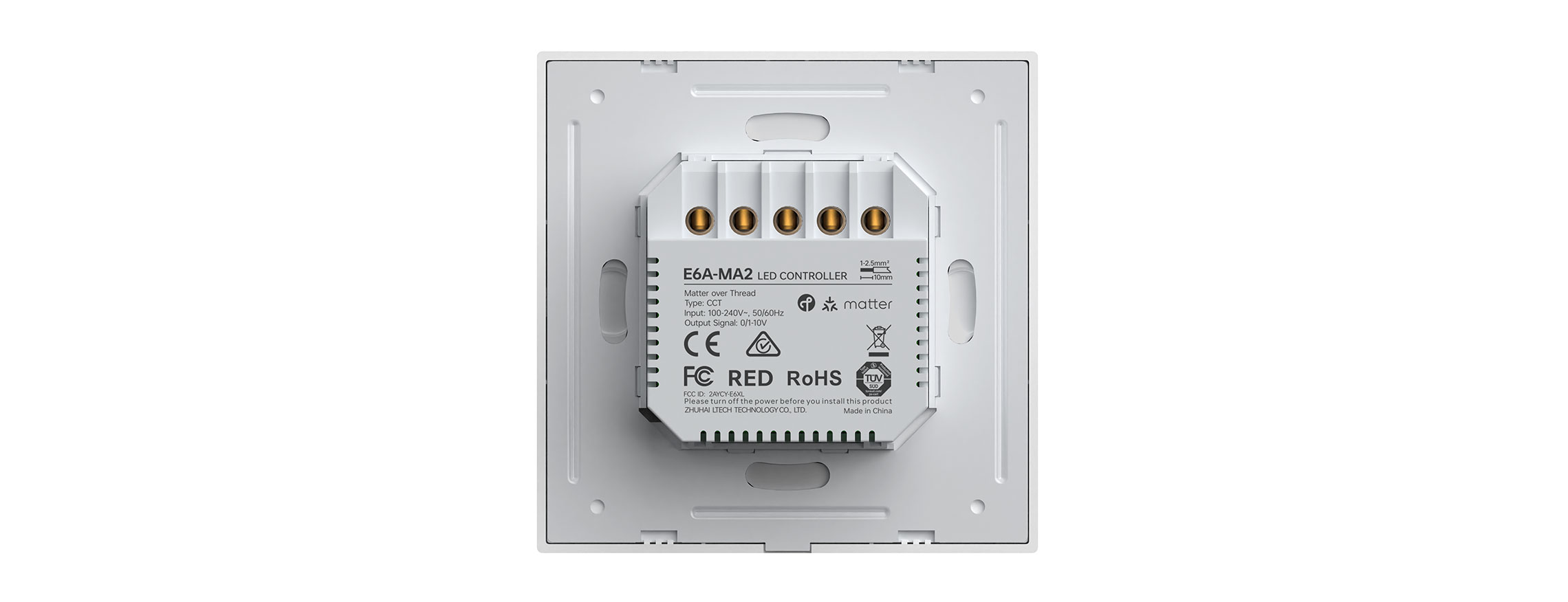 NFC可编程 Matter-0-10V 色温旋钮面板 E6A-MA2